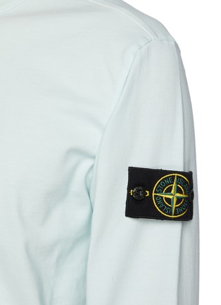  - STONE ISLAND - Branded Tag Appliqued Cotton Jersey Crewneck Sweatshirt
