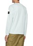 Back View - Click To Enlarge - STONE ISLAND - Branded Tag Appliqued Cotton Jersey Crewneck Sweatshirt