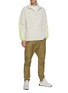 Figure View - Click To Enlarge - STONE ISLAND - Branded Tag Appliqued Cotton Jersey Crewneck Sweatshirt