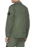 Back View - Click To Enlarge - STONE ISLAND - Double Pocket Front Garment Dyed Cotton Blend Jacket