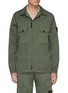 Main View - Click To Enlarge - STONE ISLAND - Double Pocket Front Garment Dyed Cotton Blend Jacket