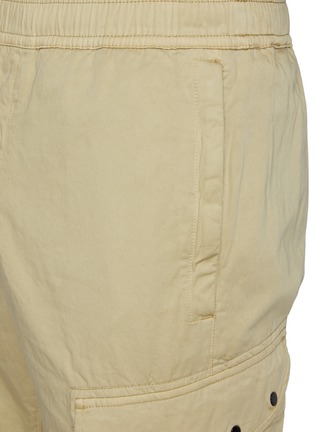  - STONE ISLAND - Logo Tag Flap Pocket Cotton Wool Blend Pants