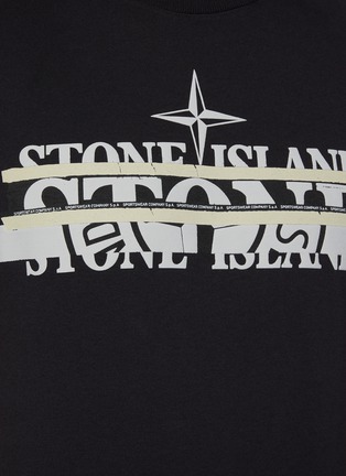  - STONE ISLAND - Logo Print Cotton Jersey T-shirt