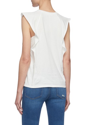 Back View - Click To Enlarge - FRAME - Ruffle Shoulder Detail Sleeveless Blouse