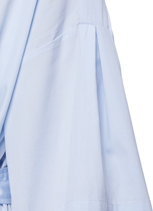 Detail View - Click To Enlarge - FRAME -  ''Channing' Open Collar V-neck Cotton Shirt Dress