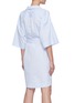 Back View - Click To Enlarge - FRAME -  ''Channing' Open Collar V-neck Cotton Shirt Dress