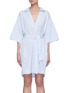 Main View - Click To Enlarge - FRAME -  ''Channing' Open Collar V-neck Cotton Shirt Dress