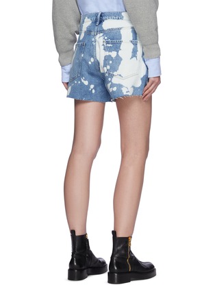 Back View - Click To Enlarge - FRAME - Le Ultra' Paint Splatter Pattern Duo-tone Denim Shorts