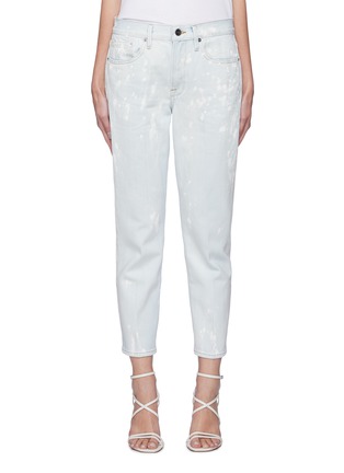 Main View - Click To Enlarge - FRAME -  ''Le Piper' Bleach Pattern Boyfriend Jeans