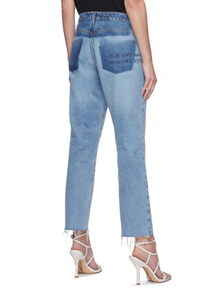 Back View - Click To Enlarge - FRAME -  ''Le Slouch' Scribble Print Boyfriend Jeans