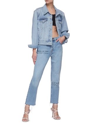 Figure View - Click To Enlarge - FRAME -  ''Le Slouch' Scribble Print Boyfriend Jeans