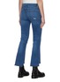 Back View - Click To Enlarge - FRAME - Le Crop' Flared Asymmetrical Hem Distress Detail Jeans