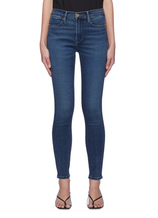 Main View - Click To Enlarge - FRAME - Le High Skinny' medium wash hemp jeans