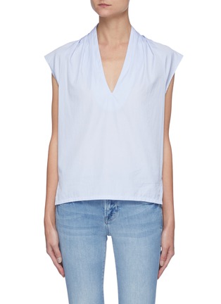 Main View - Click To Enlarge - FRAME - Lindsay' V neck sleeveless cotton top