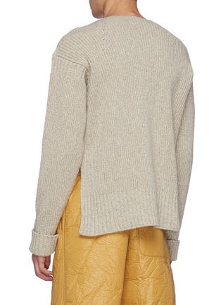 Back View - Click To Enlarge - JACQUEMUS - La Maille Baja' Cuffed Wool Blend Crewneck Sweater