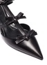 Detail View - Click To Enlarge - VALENTINO GARAVANI - Bow Appliqed Ankle Strap Calf Leather Mule
