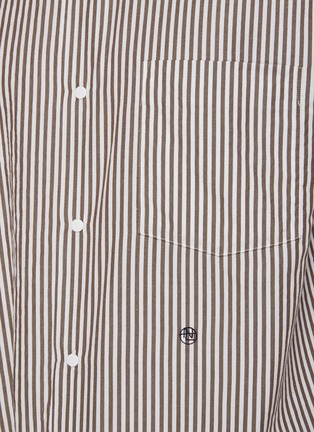  - NANAMICA - Insignia Appliqued Striped Cotton Blend Wind Shirt