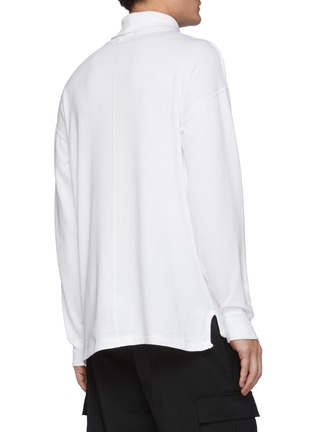 Back View - Click To Enlarge - NANAMICA - Long Sleeved Turtleneck Cotton Pocket T-Shirt