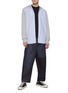 Figure View - Click To Enlarge - COMME DES GARÇONS SHIRT - Front Stripe Asymmetrical Length Hoodie