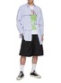 Figure View - Click To Enlarge - COMME DES GARÇONS SHIRT - Comme Des Garçons x Kaws Green Branding Print T-Shirt