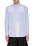 Main View - Click To Enlarge - COMME DES GARÇONS SHIRT - Stripe Patched Pink Checker Shirt