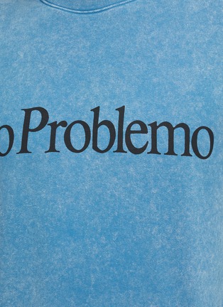  - ARIES - No Problemo' Text Vintage Wash Sweatshirt