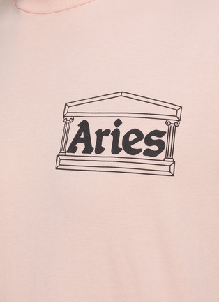  - ARIES - Horoscope Branded Temple Graphic Print Cotton Crewneck T-Shirt