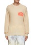 ARIES - Branded Temple Print Graphic Waffle Knit Crewneck Sweater