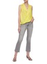 Figure View - Click To Enlarge - L'AGENCE - 'Freja' drape lapel sleeveless top