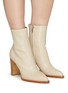 Figure View - Click To Enlarge - GIANVITO ROSSI - River' Point Toe Calfskin Leather Ankle Boots