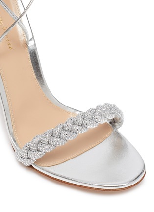 Detail View - Click To Enlarge - GIANVITO ROSSI - Strass embellished nappa leather sandals