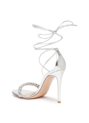  - GIANVITO ROSSI - Strass embellished nappa leather sandals