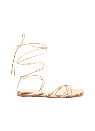 Main View - Click To Enlarge - GIANVITO ROSSI - Strappy flat nappa leather sandals
