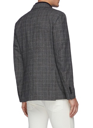Back View - Click To Enlarge - LARDINI - Notched Lapel Cotton Blend Single Breasted Blazer
