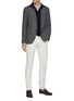 Figure View - Click To Enlarge - LARDINI - Notched Lapel Cotton Blend Single Breasted Blazer