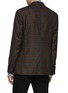 Back View - Click To Enlarge - LARDINI - Window Pane Check Wool Blend Single Breasted Blazer