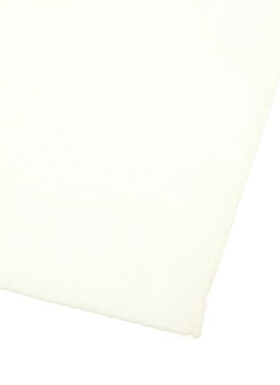 Detail View - Click To Enlarge - LARDINI - Off-White Wool Pocket Square
