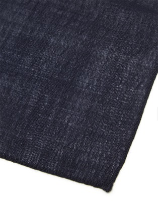 Detail View - Click To Enlarge - LARDINI - Navy Wool Pocket Square