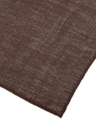 Detail View - Click To Enlarge - LARDINI - Brown Wool Pocket Square