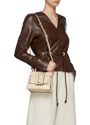 Front View - Click To Enlarge - BOYY - Small 'Karl 19' Oversized Buckled Strap Leather Bag