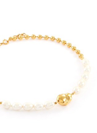 Detail View - Click To Enlarge - MISHO - Baroque Pearl 22k Gold-plated Bronze Necklace
