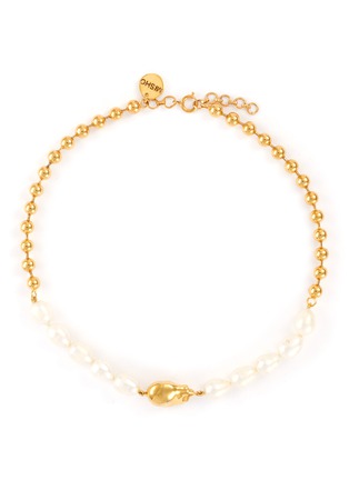 Main View - Click To Enlarge - MISHO - Baroque Pearl 22k Gold-plated Bronze Necklace