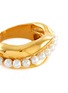 Detail View - Click To Enlarge - MISHO - Pearl Embellished 22k Gold-plated Bronze Ring Set