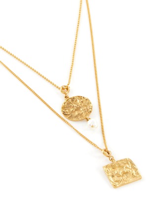 Detail View - Click To Enlarge - MISHO - 22k Gold-plated Bronze Pendant Necklace Set