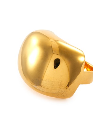 Detail View - Click To Enlarge - MISHO - Pebble' 22k Gold-plated Bronze Large Signet Ring