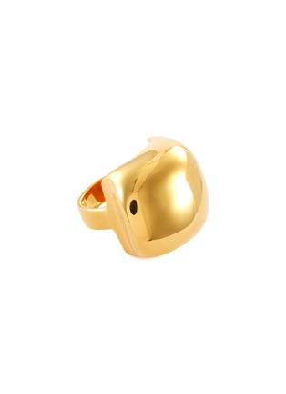Main View - Click To Enlarge - MISHO - Pebble' 22k Gold-plated Bronze Large Signet Ring