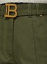  - BALMAIN - B' Logo Buckled Belt Denim Safari Shorts