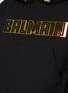  - BALMAIN - Metallic Logo Cropped Cotton Drawstring Hoodie