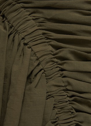  - BALMAIN - Front Zip Rutched Knee Length Skirt