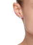 Figure View - Click To Enlarge - CZ BY KENNETH JAY LANE - Round Cut Cubic Zirconia Clip On Stud Earrings
